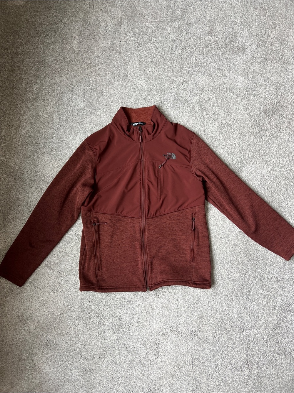 The North Face Canyonlands Hybrid Jacket Mens Large Rust Brown Full Zip